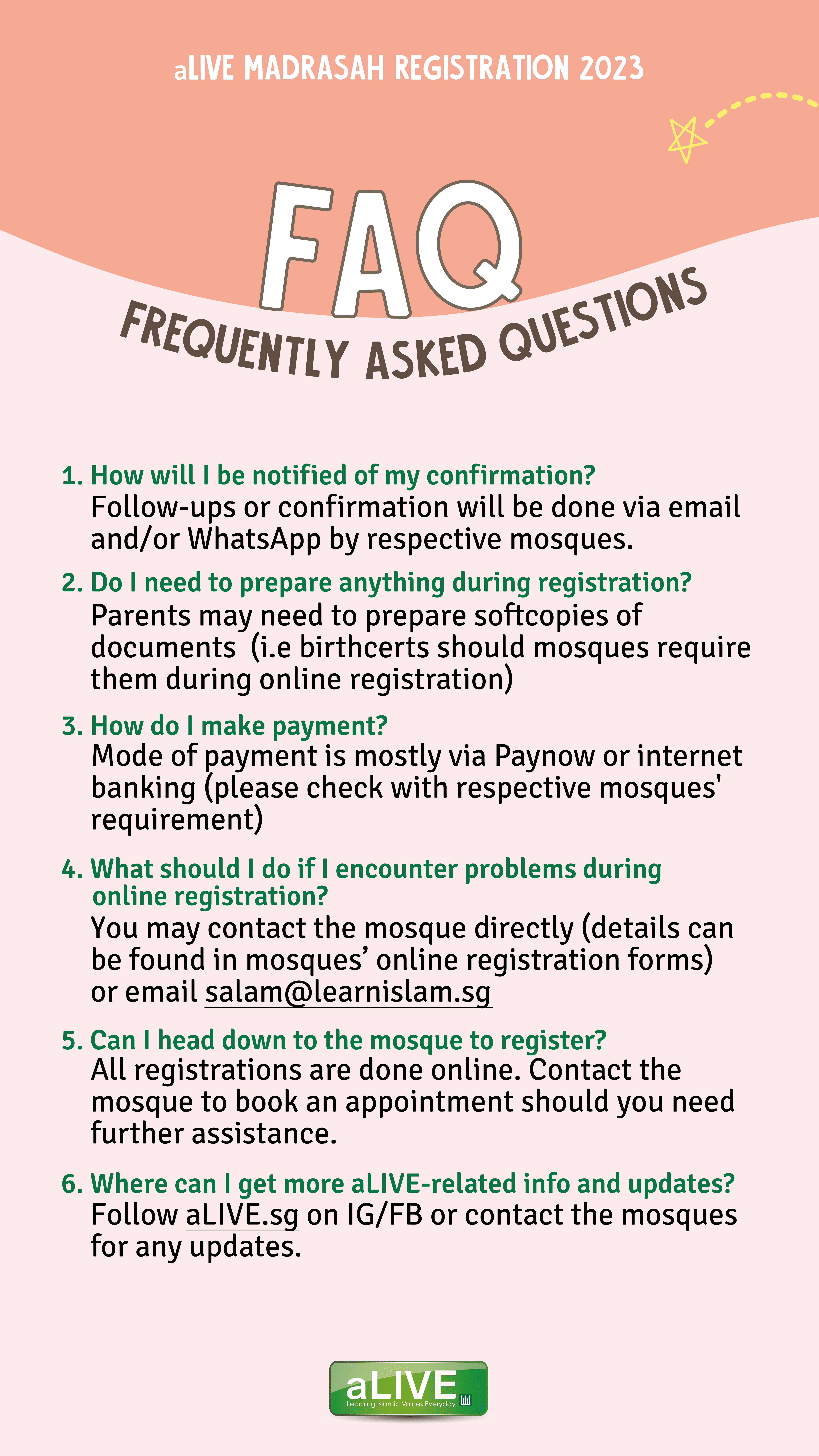 aLIVE FAQ